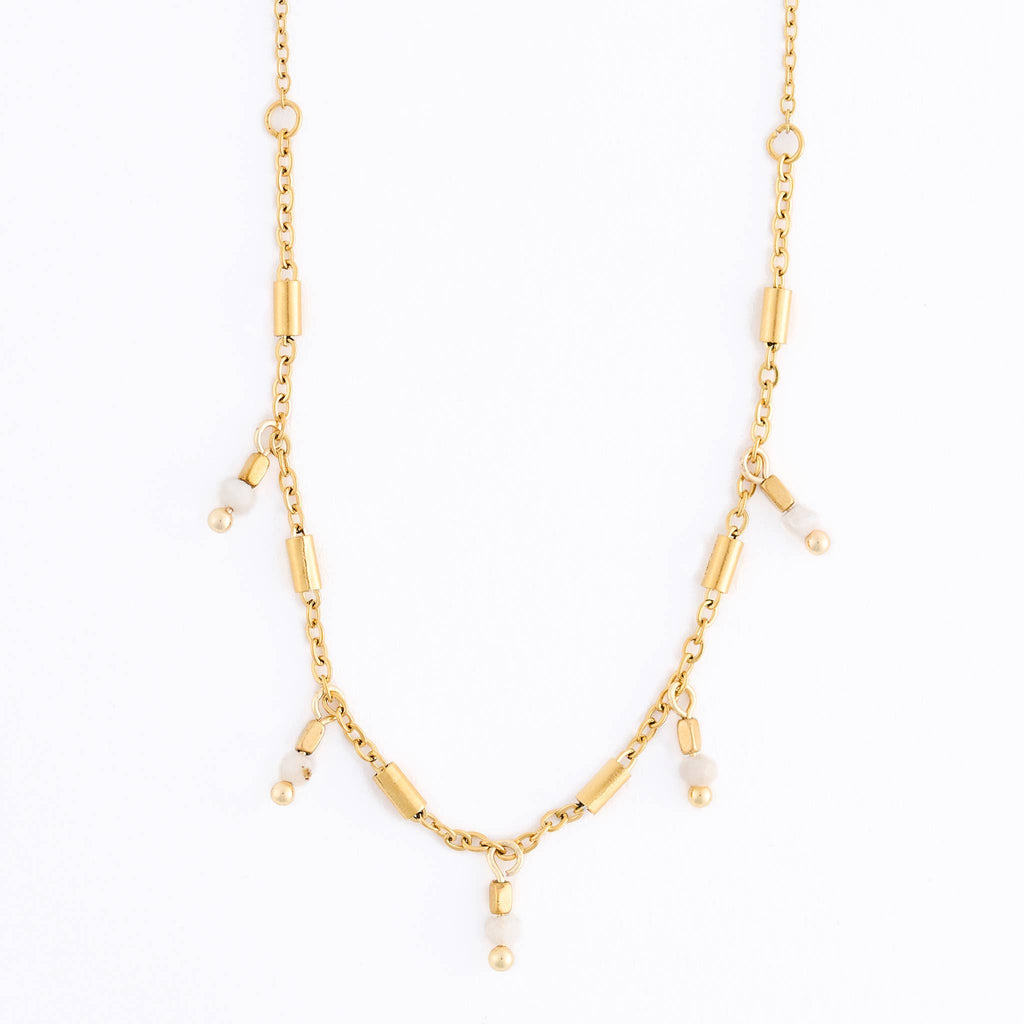 Howard's - Waterproof Necklace 15" Station Moonstone Jewelry Narelle