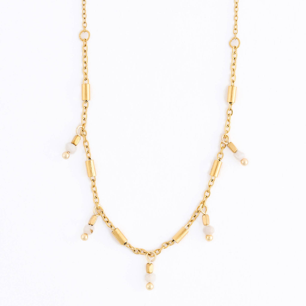 Howard's - Waterproof Necklace 15" Station Moonstone Jewelry Narelle
