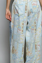 Pol Clothing - Relaxed Tapered Woven Drawstring Lightweight Waistband Pants