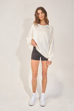Bow-Back Oversized Sweatshirt