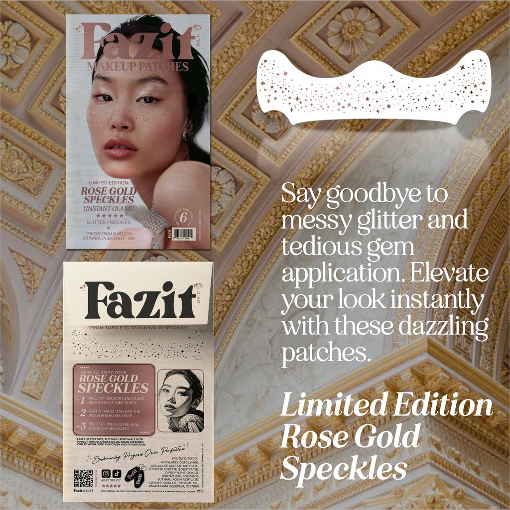 Fazit - Rose Gold Stardust Speckles Makeup Patches