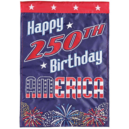 Flag Happy 250 Birthday America 13X18