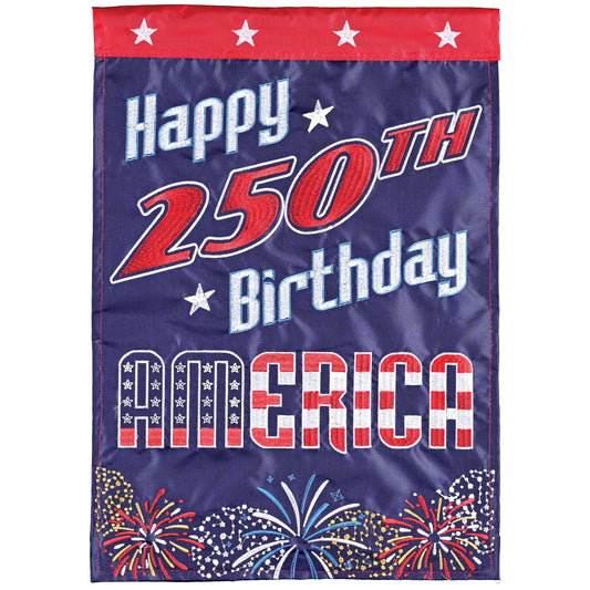 Flag Happy 250 Birthday America 13X18