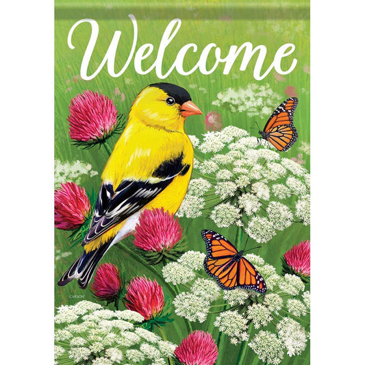 FlagTrends by Carson - "Goldfinch Monarch" Dura Soft™ Garden Flag