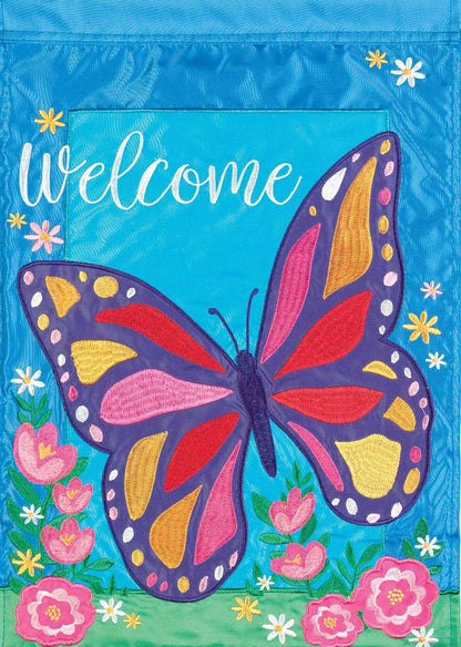 Magnolia - Flag Large Butterfly Welcome 29x42