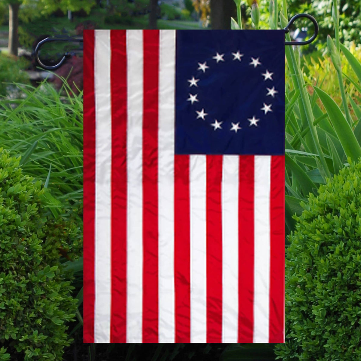 Betsy Ross Embroidered Nylon Garden Flag