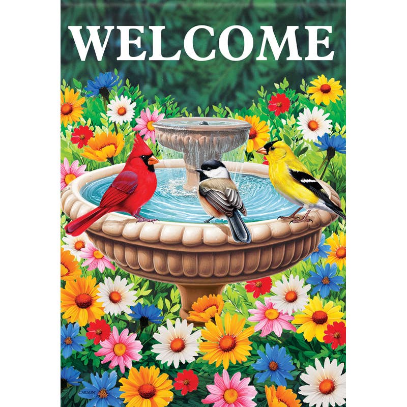 FlagTrends by Carson - "Bright Birdbath" Dura Soft™ Garden Flag