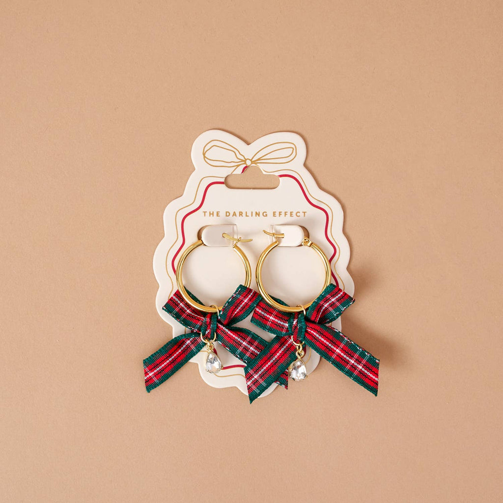 The Darling Effect - Signature Hoop Earrings-Dressed in Plaid