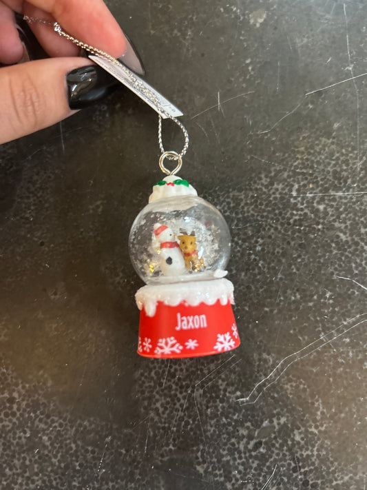 Jaxon Mini Snow Globe Ornament