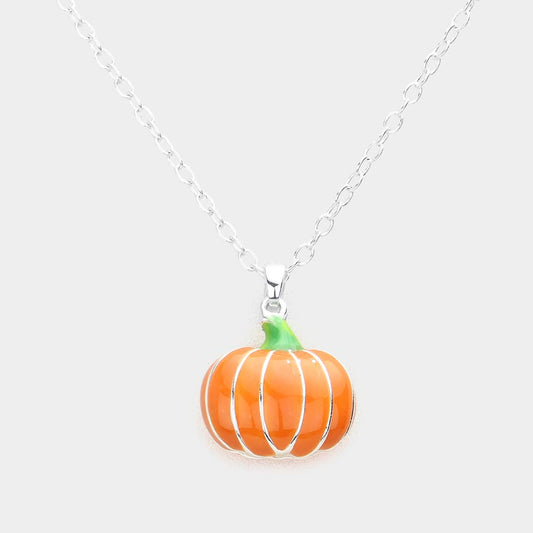 Sensibling Corp. - Enamel Pumpkin Pendant Necklace