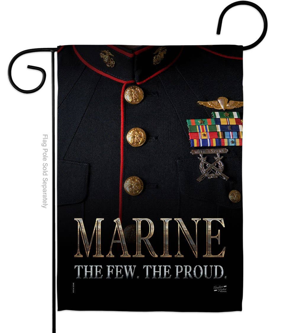 Dress Blue Marine Armed Forces Military Corps Decor Flag