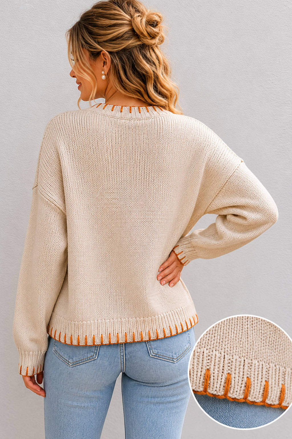Main Strip - Autumn on the Road Pumpkin Truck Graphic Sweater