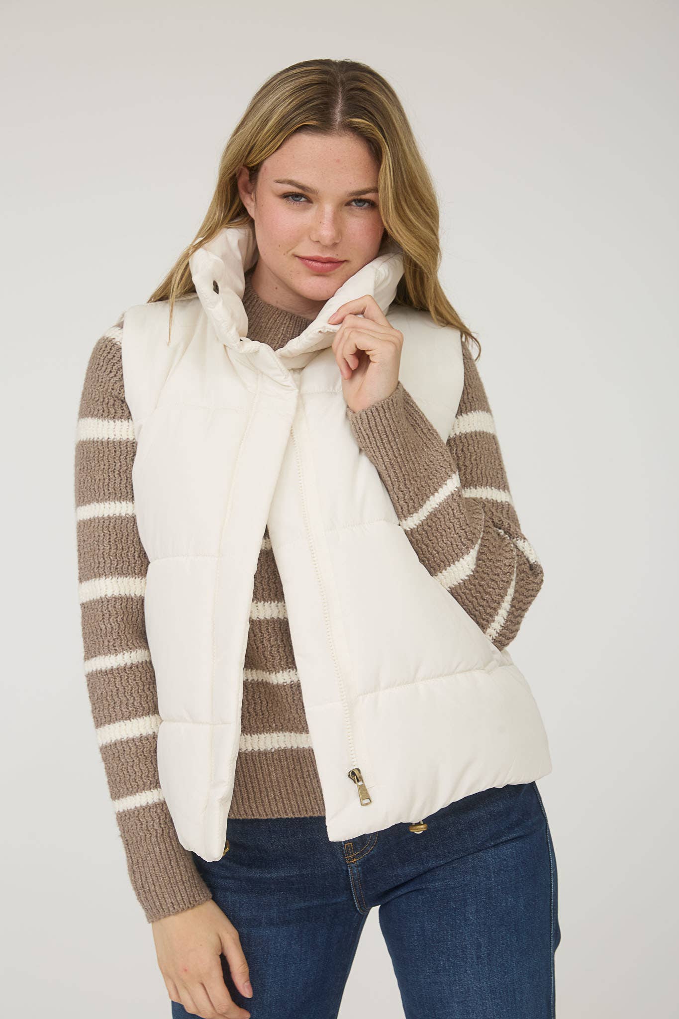 Misty SOLID ZIP UP PUFFER VEST