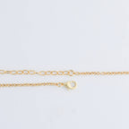 Beaded Long Necklace 38" Lucie Neutral Stone Chain
