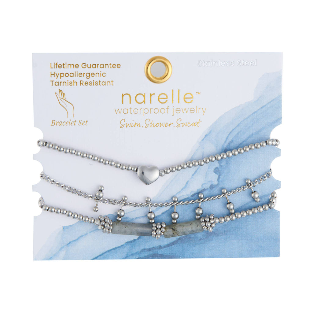 Howard's - Waterproof Bracelet Heart Beaded 3-Piece Set Narelle