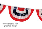 In the Breeze, LLC. - 6 Panel Patriotic Pleated Fan Bunting String
