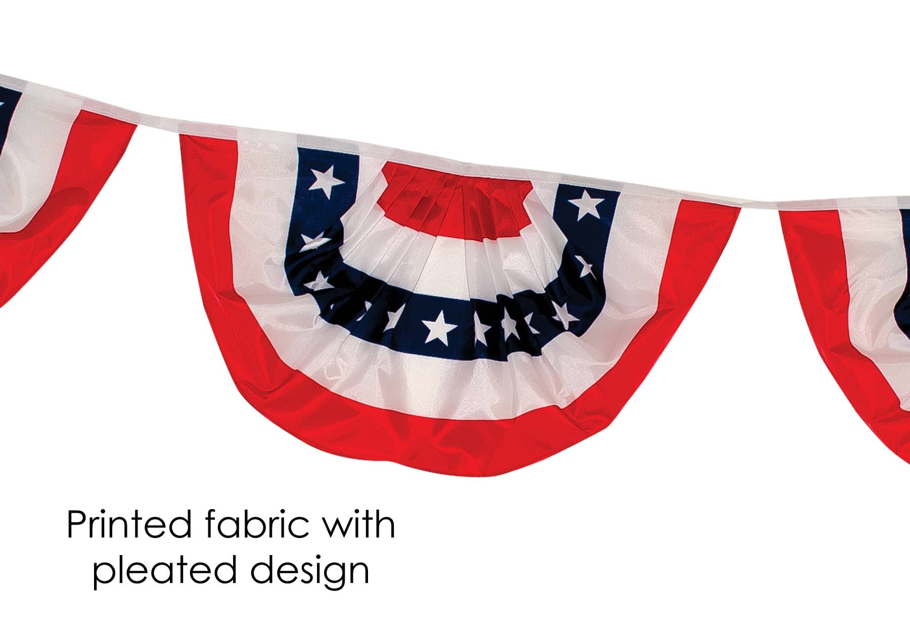 In the Breeze, LLC. - 6 Panel Patriotic Pleated Fan Bunting String