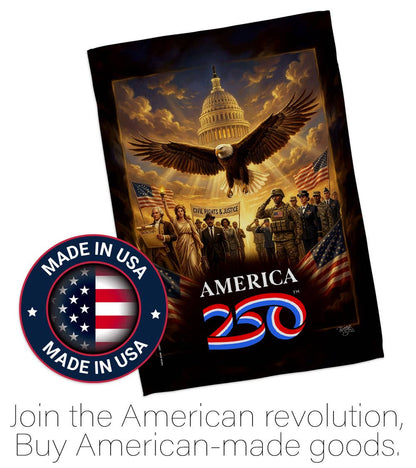 America 250 Flag Justice & Service USA 250th Home Decor