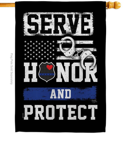 Two Group Flag Co - Serve Honor Protect First Responders Police Decor Flag