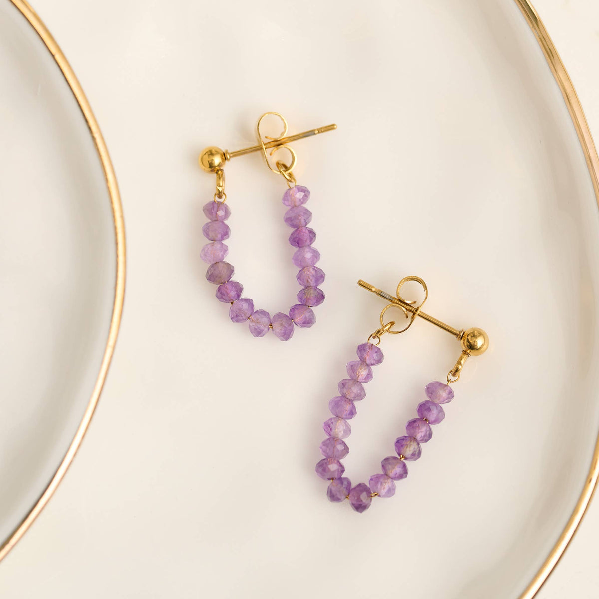 Waterproof Earrings Genuine Pearl Beaded Drop Narelle Gold