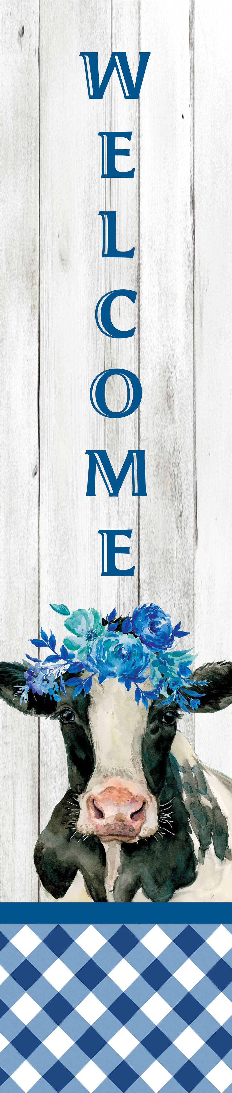 Yard Expression-Cow with Flowers