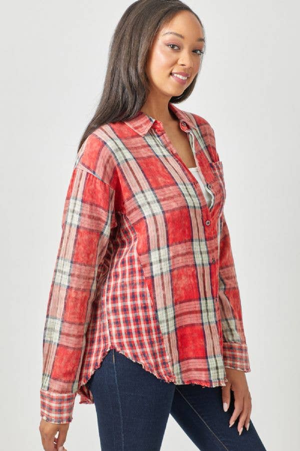 Merry Plaid Oversized Shacket