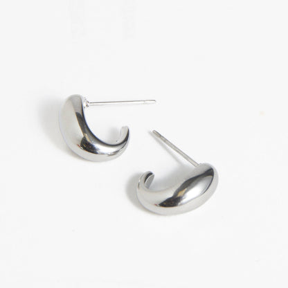 Howard's - Waterproof Earrings Half Loop Hoop in Gold & Stainless Steel