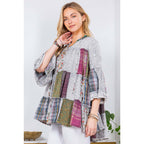 Artistic Fusion: Overdyed Jhabla Top With Emb