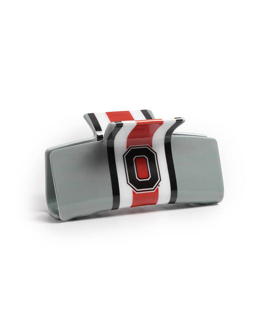 BANDED - Ohio State® Eco Gray Helmet Stripe Block O - Logo Claw Clip