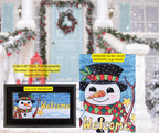 Magnolia - Doormat Insert Snowman Star And Flurries