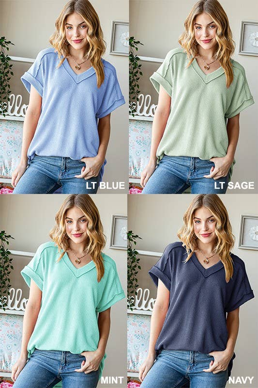 HEIMISH - ET7484-10 SOLID URBAN RIBBED TOP