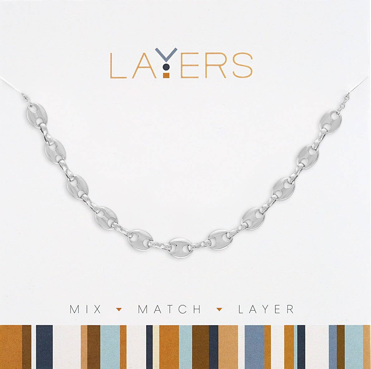 Center Court - Layers: Silver Mariner Link Chain Necklace