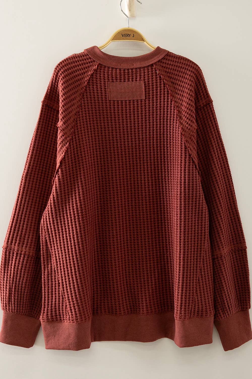 Harlow Waffle Patch Detail Pullover