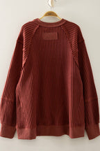 Harlow Waffle Patch Detail Pullover