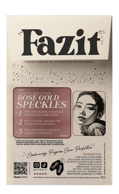 Fazit - Rose Gold Stardust Speckles Makeup Patches