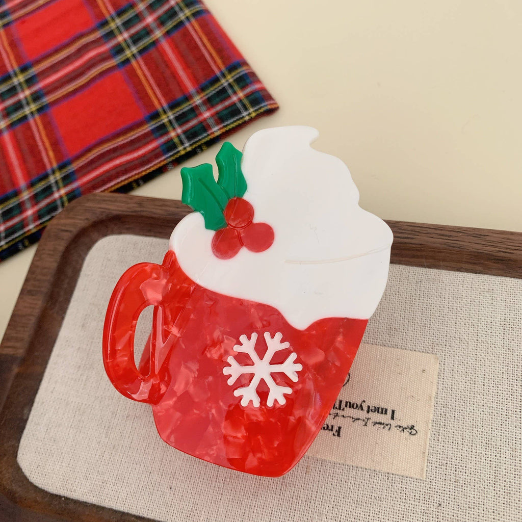 JOSSLYN by wall to wall - CHRISTMAS TREE SANTA SNOWMAN HAIR CLAW CLIPS |