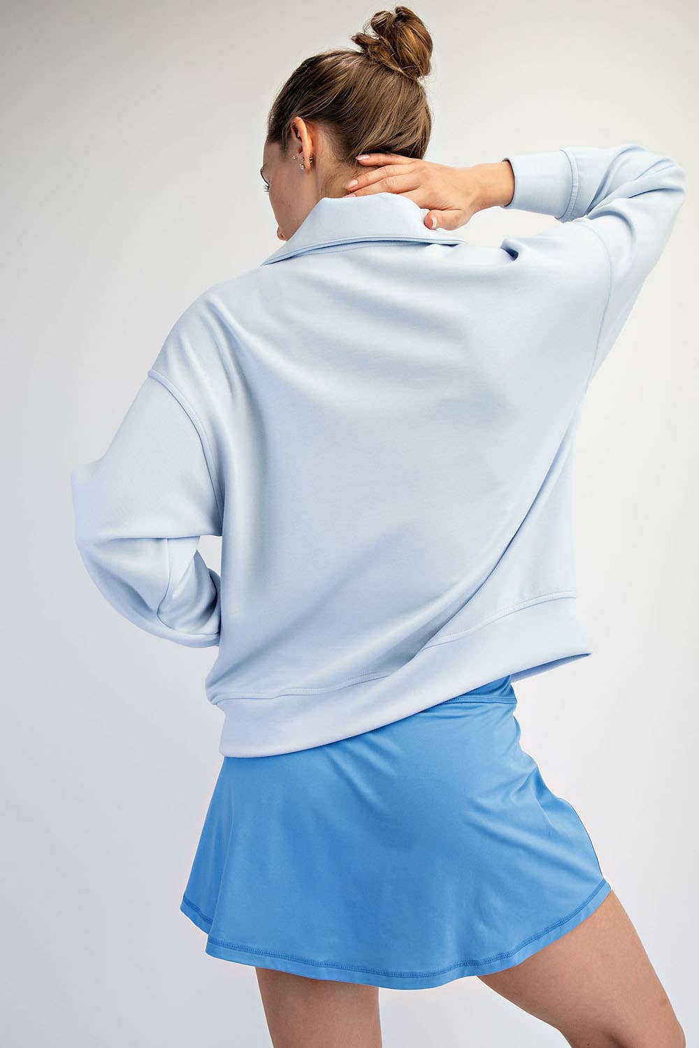 Rae Mode - MODAL SCUBA QUARTER ZIP FUNNEL NECK PULLOVER