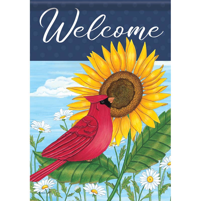 FlagTrends by Carson - "Sunflower Cardinal" Dura Soft™ Garden Flag