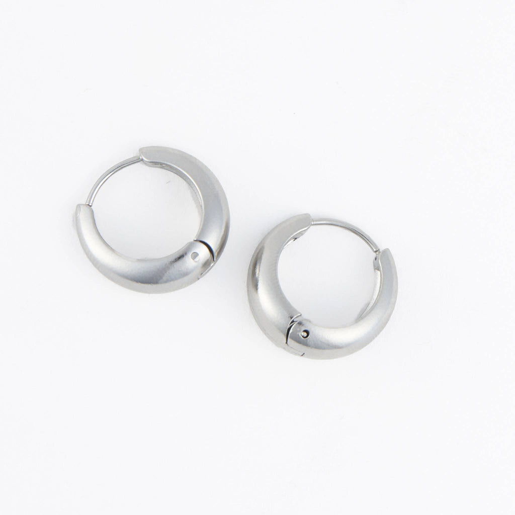 Howard's - Waterproof Earrings Graduated Hoop in Gold & Steel Narelle