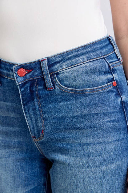 Judy Blue Jeans - MR Plaid Print Cuff BF