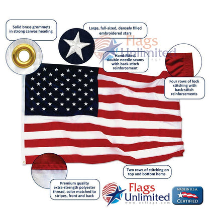 Flags Unlimited - American Flag Nylon Made in the USA