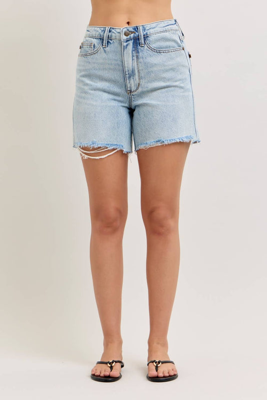 Judy Blue Jeans - MR Rigid Magic Dad Shorts DBL Pkt