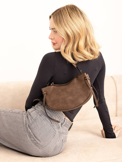 Jen & Co. - M2743 Donnatella Distressed Crossbody Bag