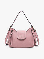 Leilani Twist-Lock Crossbody/Satchel w/ Adjustable Strap