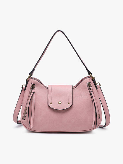 Leilani Twist-Lock Crossbody/Satchel w/ Adjustable Strap