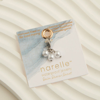 Howard's - Narelle Waterproof Stainless Steel Cluster Pearl Charm