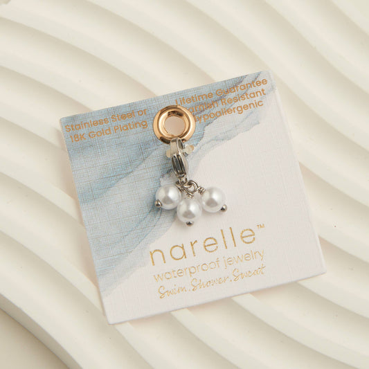 Howard's - Narelle Waterproof Stainless Steel Cluster Pearl Charm