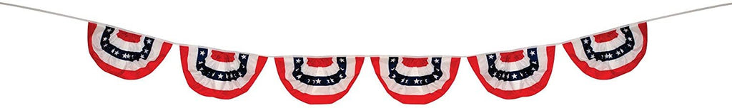 In the Breeze, LLC. - 6 Panel Patriotic Pleated Fan Bunting String