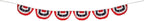 In the Breeze, LLC. - 6 Panel Patriotic Pleated Fan Bunting String