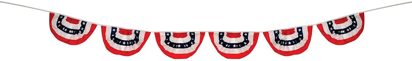 In the Breeze, LLC. - 6 Panel Patriotic Pleated Fan Bunting String